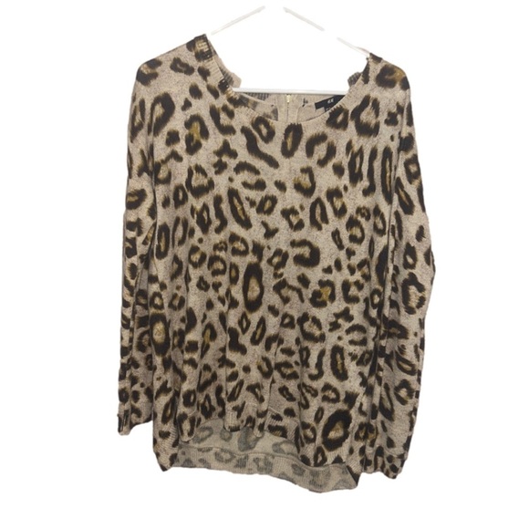 H&M Leopard Wool Blend Sweater Size Medium - Picture 1 of 5